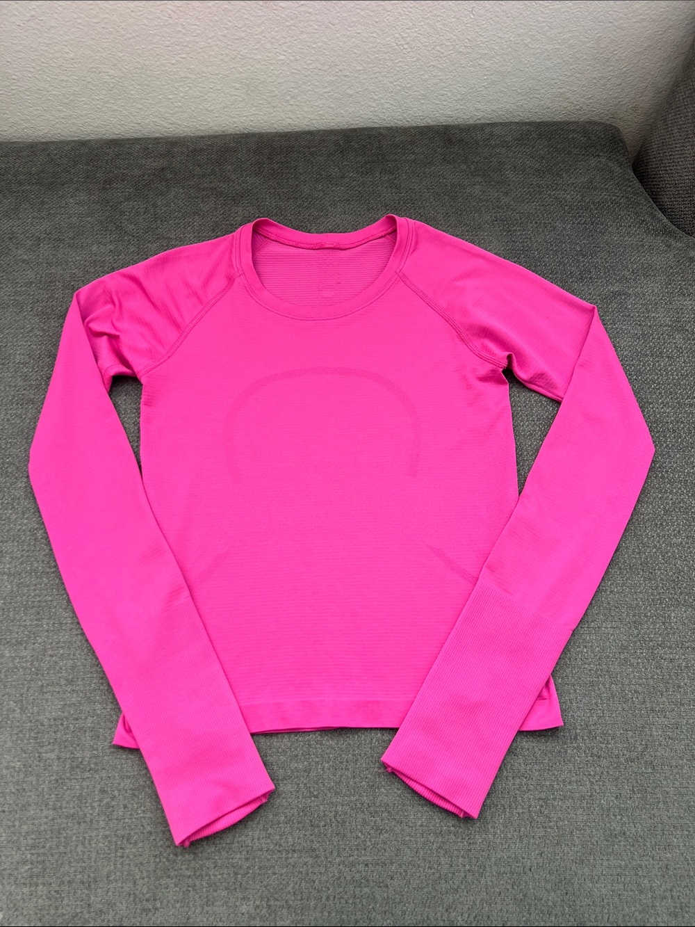 lululemon athletica Hot Pink Long Sleeve Crew Top